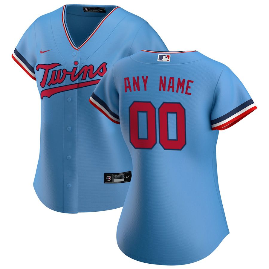 Womens Minnesota Twins Nike Blue Alternate Replica Custom MLB Jerseys